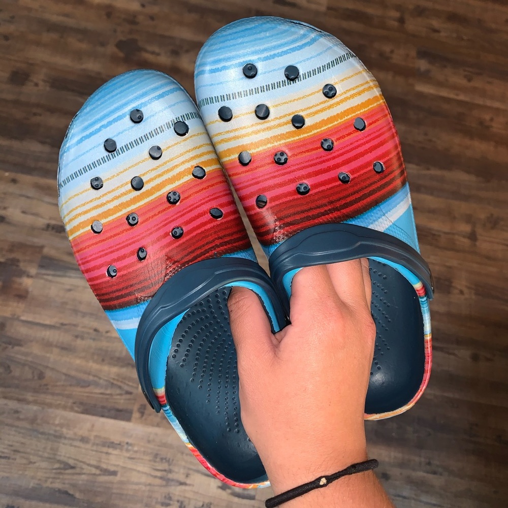 Serape slip on shoes